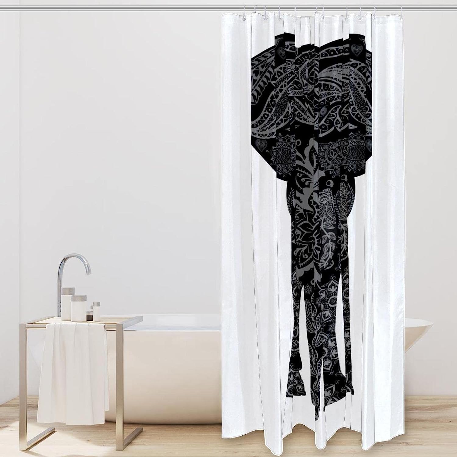 Elephant Shower Curtain - Awesome Animal Tribe Bathroom Accessory - Image 2