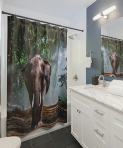Elephant Shower Curtain For Animal Lovers
