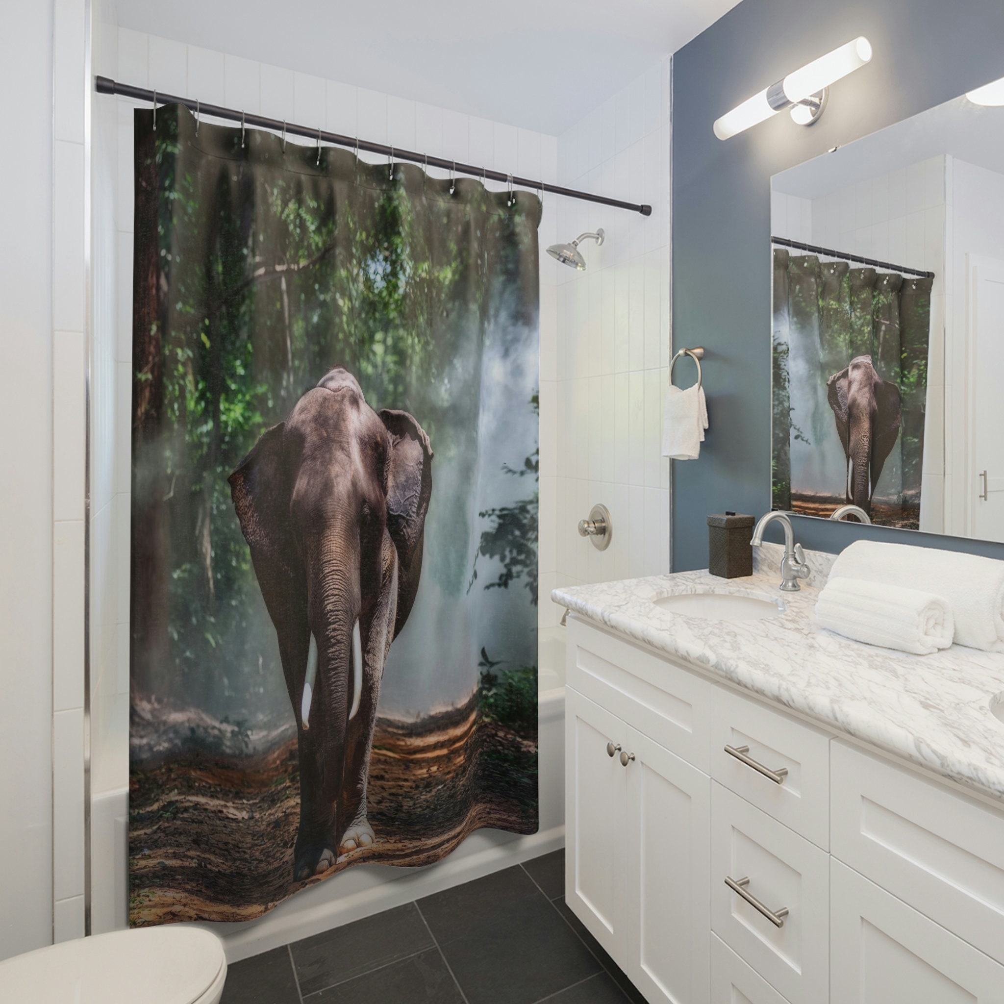Elephant Shower Curtain For Animal Lovers