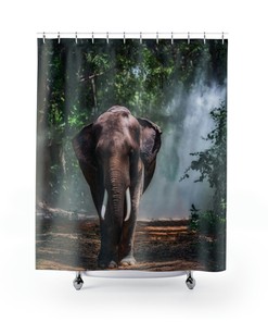 Elephant Shower Curtain For Animal Lovers