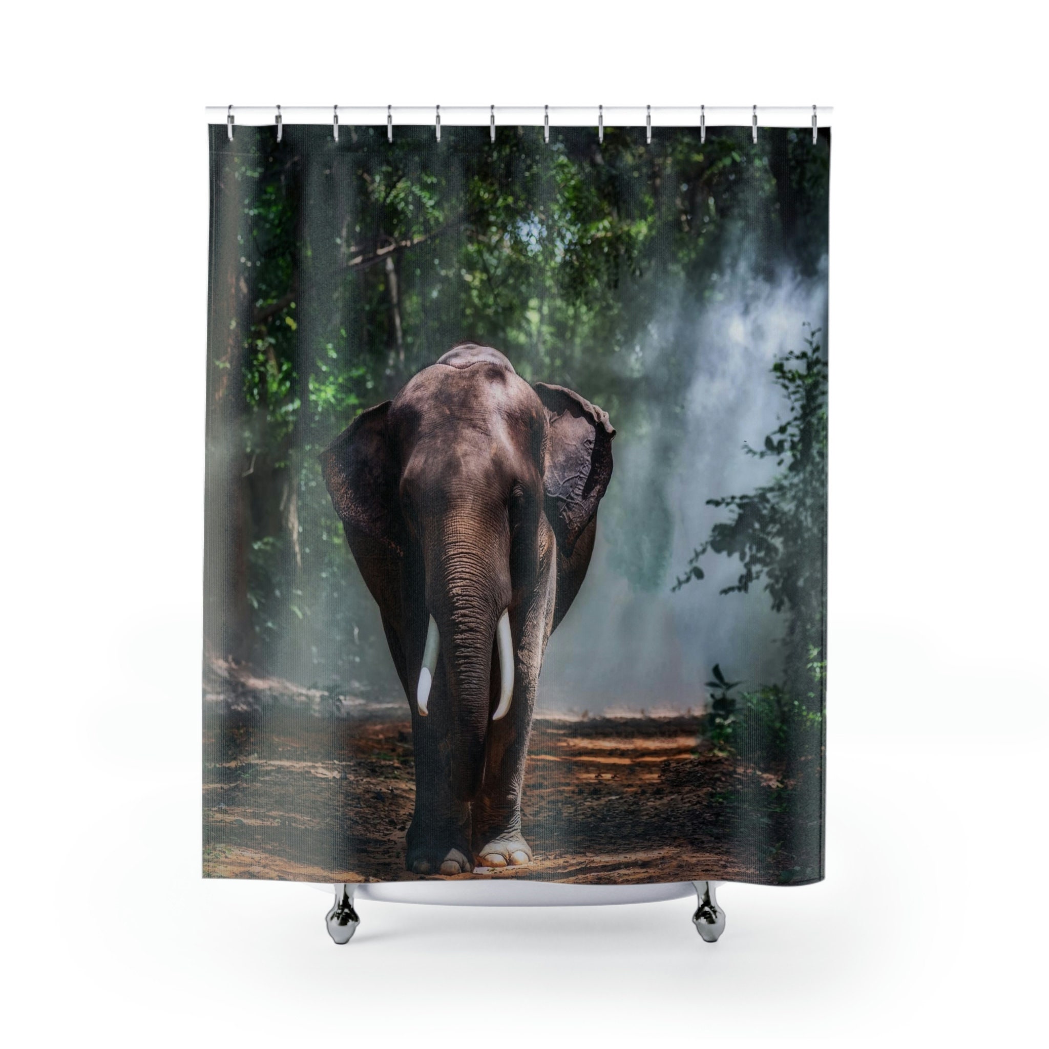 Elephant Shower Curtain For Animal Lovers
