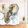 Elephant Skull Waterproof Resistant Bathroom Shower Curtain 