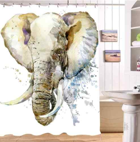 Elephant Skull Waterproof Resistant Bathroom Shower Curtain