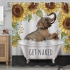 Elephant Sunflower Shower Curtain For A Cute And Aesthetic Bathroom Decor