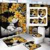 Elephant Sunflower Shower Curtain, Fun And Colorful Bathroom Decor