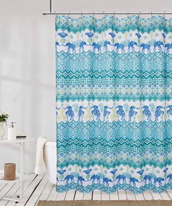 Elephant Textured Shower Curtain For A Cute And Elegant Bathroom
