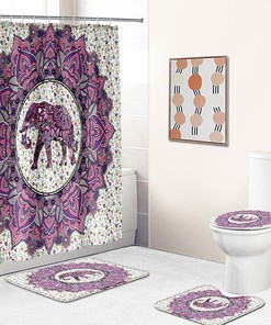 Elephant-Lovers Unite With This Floral Elephant Shower Curtain For A Trendy Bathroom