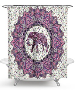 Elephant-Lovers Unite With This Floral Elephant Shower Curtain For A Trendy Bathroom