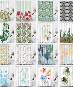 Elevate Your Bathroom Decor With This Flower Leaves Shower Curtain - Perfect For A Chic And Modern Look