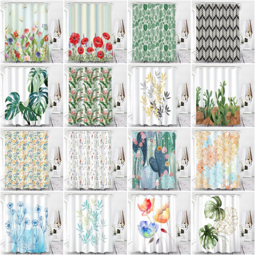Elevate Your Bathroom Decor With This Flower Leaves Shower Curtain - Perfect For A Chic And Modern Look