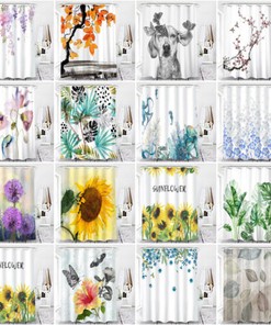 Elevate Your Bathroom Decor With This Flower Leaves Shower Curtain - Perfect For A Chic And Modern Look