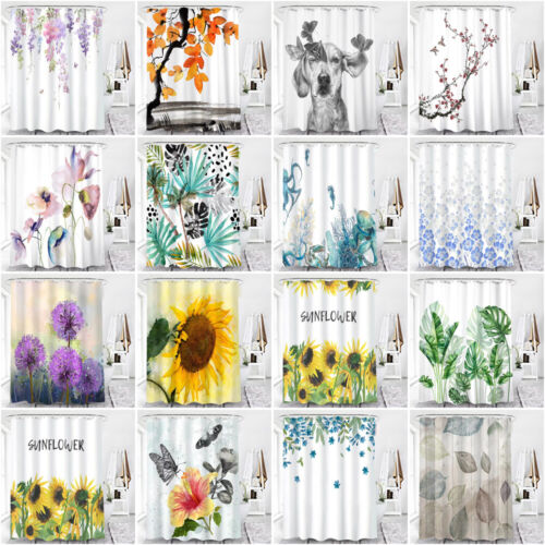 Elevate Your Bathroom Decor With This Flower Leaves Shower Curtain - Perfect For A Chic And Modern Look