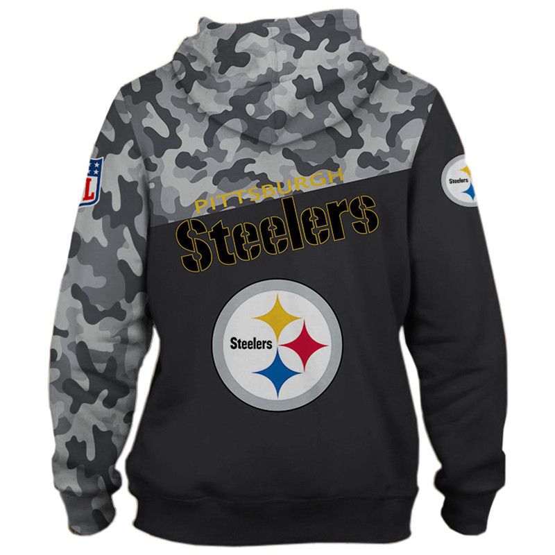 Elevate Your Fan Look With Pittsburgh Steelers Military 3D Zip Hoodie A Must-Have For The New Season