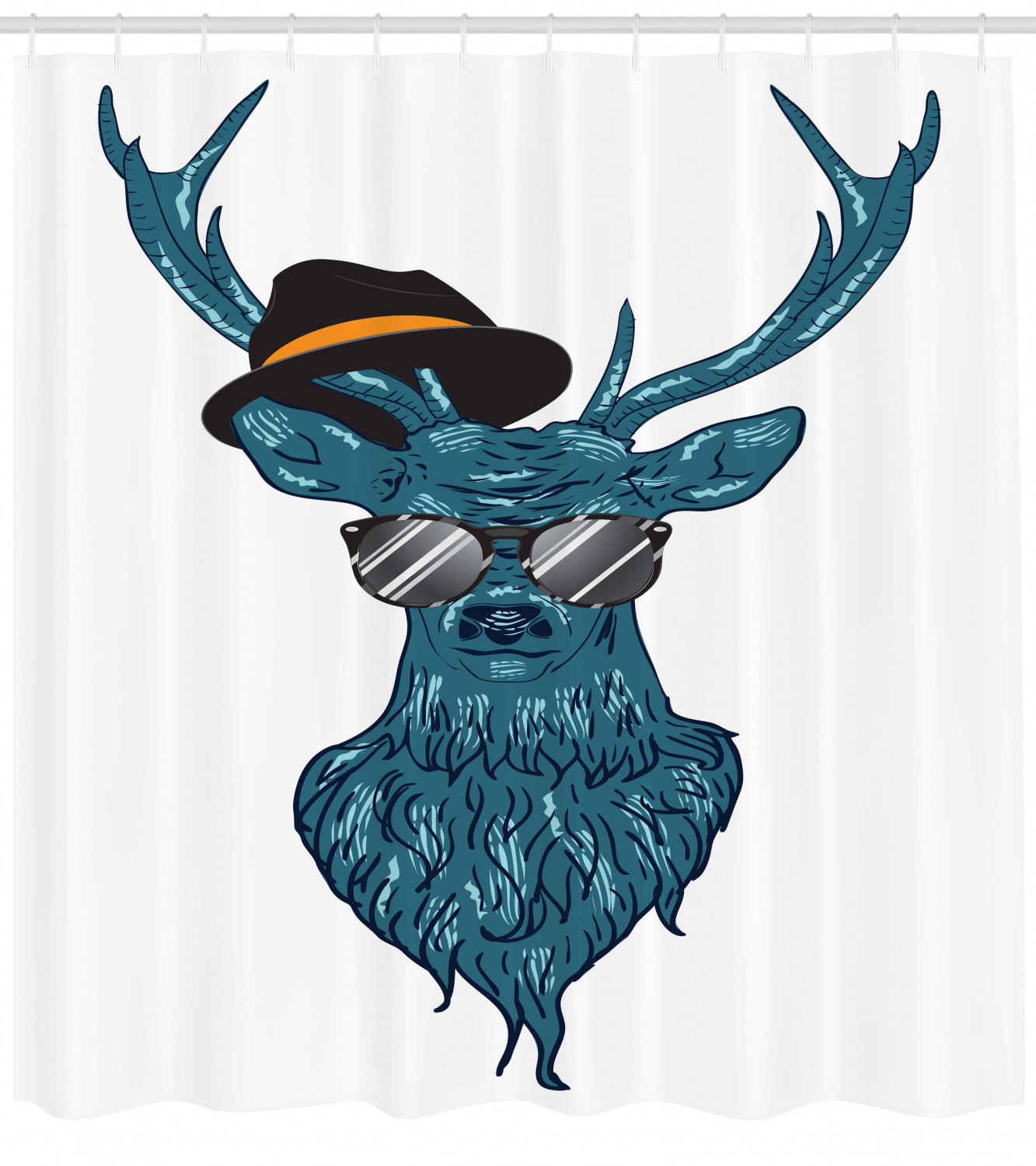 Elk And Deer Print Shower Curtain For Rustic Bathrooms - Image 4