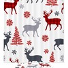 Elk Snowflakes Deer Christmas Tree Shower Curtain For A Rustic Bathroom Decor