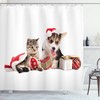 Elk-Themed Festive Shower Curtain For Bathroom Decor