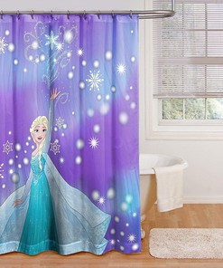 Elsa'S Snowflake Shower Curtain For A Magical Bathroom