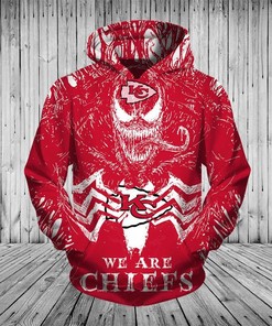 Embrace Your Inner Villain With This Kansas City Chiefs 3D Venom Hoodie Gift For Fans