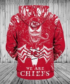 Embrace Your Inner Villain With This Kansas City Chiefs 3D Venom Hoodie Gift For Fans