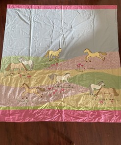 Embroidered Western Horse-Pony Kid Shower Curtain by The Company Store