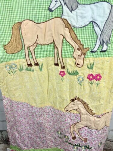 Embroidered Western Horse-Pony Kid Shower Curtain by The Company Store