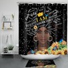 Empowering Black Girl African American Woman Sunflower Shower Curtain For Your Bathroom Decor