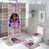 Empowering Black Girl You Are Beautiful Bathroom Curtain With African Afro Girl Shower Curtain For Your Bath