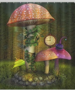 Enchanted Mushroom Place Shower Curtain For Bathroom Decoration 