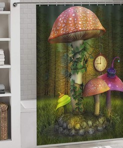 Enchanted Mushroom Place Shower Curtain For Bathroom Decoration