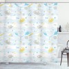 Enchanting Maritime Crabs and Seashells Print Shower Curtain for Bathroom