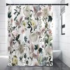 Enchanting Maximalist Botanical Bird Print Shower Curtain for a Boho Bathroom