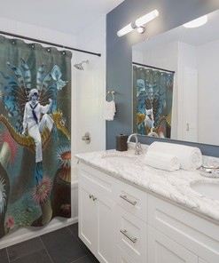 Enchanting Mermaid Shower Curtain for Your Delightful Little Bathroom