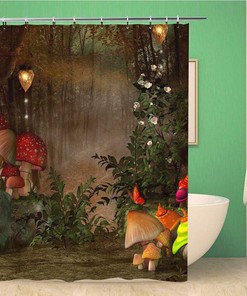 Enchanting Midsummer Night Dream Shower Curtain - Waterproof Fabric Bathroom Decor