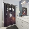 Enchanting Moon Phase Print Shower Curtain for Dreamy Bathroom Decor 