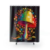 Enchanting Mushroom Shower Curtain, Nature Theme Bathroom Decor 