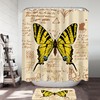 Enchanting Yellow Swallowtail Butterfly Shower Curtain for Whimsical Bathroom Decor 