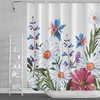 Encouraging Tropical Flower Shower Curtain for a Positive Bathroom