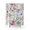 English Wildflower Garden Shower Curtain - Beautiful Boho Bathroom Decor with Floral Patterns 