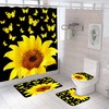Enjoy The Beauty Of Nature With Butterfly Sunflower Shower Curtain.