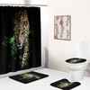 Enjoy The Leopard Print Theme With This Bathroom Shower Curtain