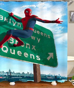 Enticing Spiderman Shower Curtain for Marvel Comics Fans