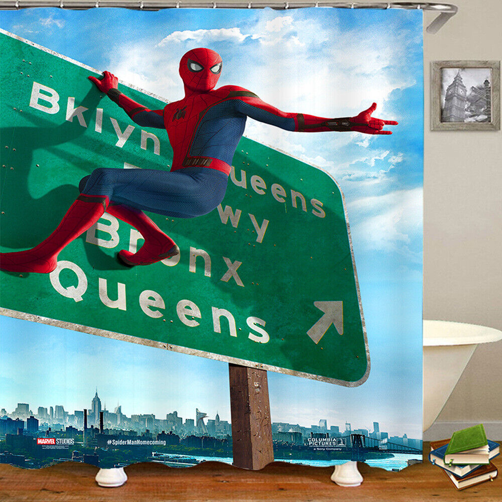 Enticing Spiderman Shower Curtain for Marvel Comics Fans