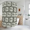 Equestrian Dressage Piaffe Cream And Gray Shower Curtain For Horse Lovers' Bathroom Decor 