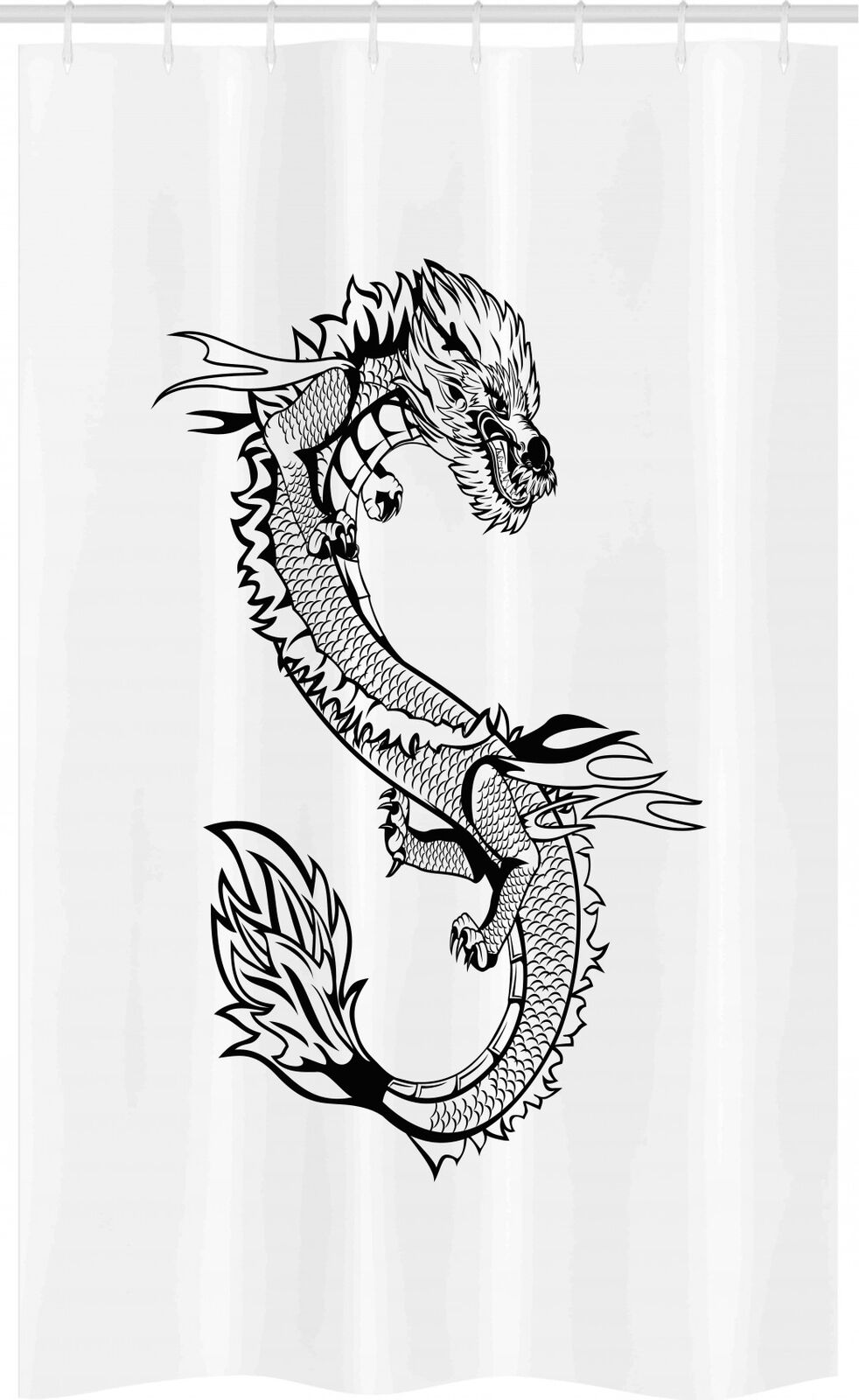Esoteric Design Japanese Dragon Shower Curtain for Bathroom Decor