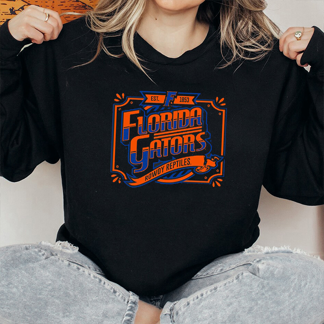 Established 1853 Florida Gators Shirt - Rowdy Reptiles - Comfy Sweatshirt Hoodie