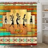 Ethnic Aztec Navajo Vintage Shower Curtain, Native American Style Bathroom Decor with Upholstery Fabric