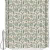 Ethnic Boho Easter Shower Curtain - LB Stall Bunny Eggs Floral Rustic Burlap Bathtub Curtainses