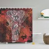 Ethnic Mandala Elephant Art Style Shower Curtain For Chic Bathroom Decor 