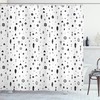 Ethnic Sun Face Moon Print Tribal Shower Curtain for Bathroom