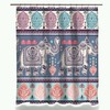 Ethnical Print Mandala Elephant Shower Curtain In Pink And Purple For Boho Bathroom Decor And Modern Style Home Decor